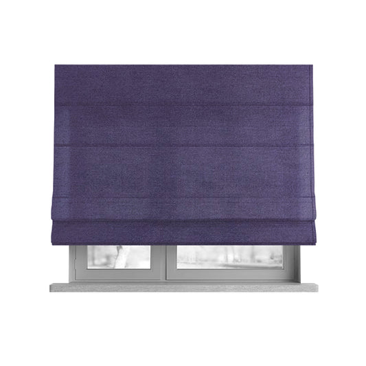 Fabriano Plain Chenille Type Purple Colour Upholstery Fabric CTR-904 - Roman Blinds