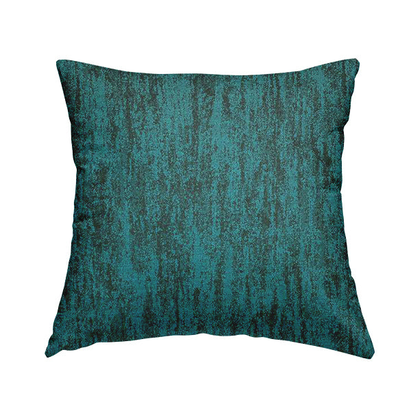 Fabriano Abstract Semi Plain Chenille Type Blue Black Upholstery Fabric CTR-911 - Handmade Cushions