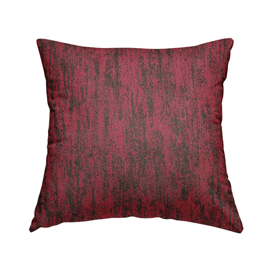 Fabriano Abstract Semi Plain Chenille Type Pink Black Upholstery Fabric CTR-913 - Handmade Cushions