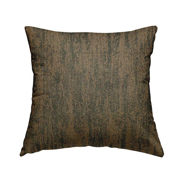 Fabriano Abstract Semi Plain Chenille Type Brown Black Upholstery Fabric CTR-916 - Handmade Cushions