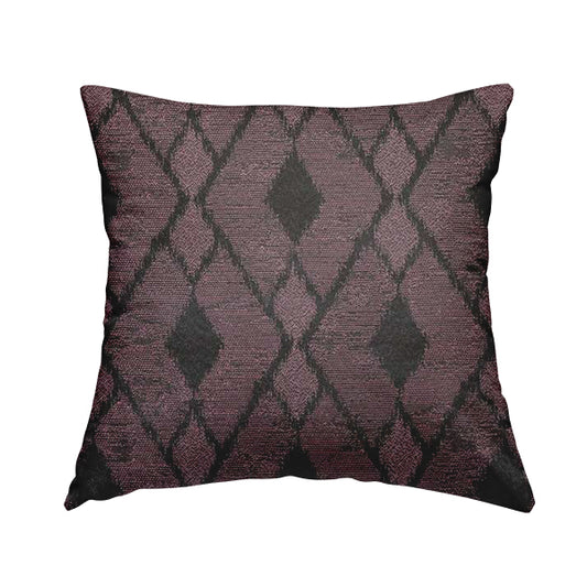 Fabriano Diamond Pattern Chenille Type Purple Upholstery Fabric CTR-924 - Handmade Cushions