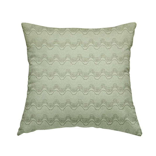 Fabriano Wave Pattern Chenille Type Silver Upholstery Fabric CTR-947 - Handmade Cushions