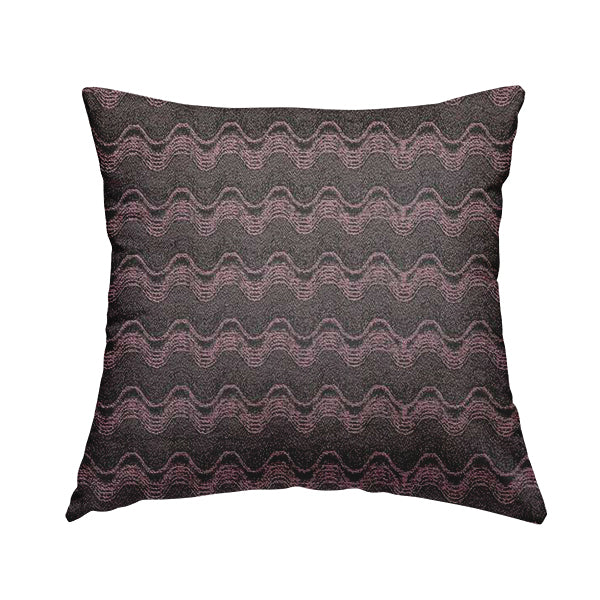 Fabriano Wave Pattern Chenille Type Purple Upholstery Fabric CTR-951 - Handmade Cushions