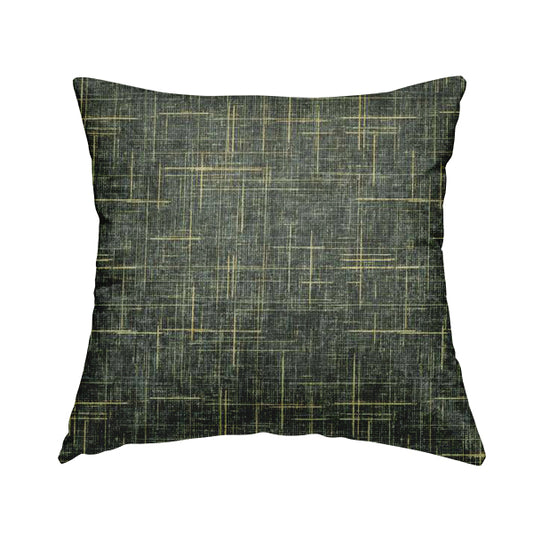 Glamour Art Collection Print Velvet Upholstery Fabric Blue Semi Plain Striped Pattern CTR-990 - Handmade Cushions