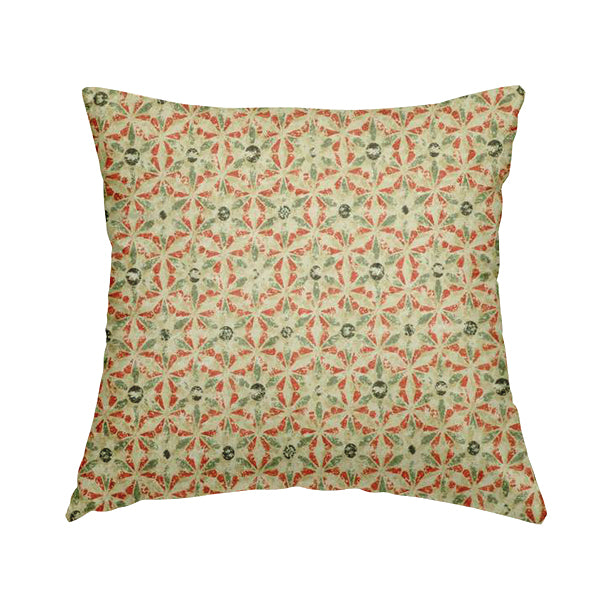 Glamour Geometric Collection Print Velvet Upholstery Fabric Pink Silver Modern Pattern CTR-1013 - Handmade Cushions