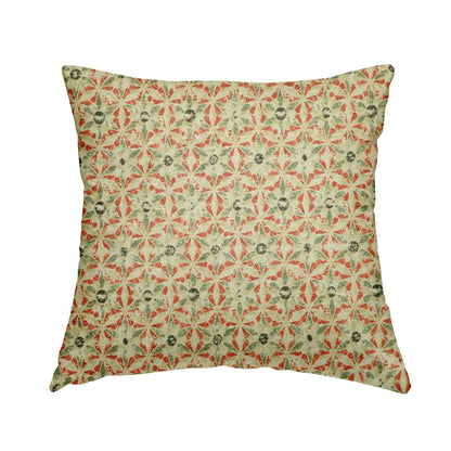 Glamour Geometric Collection Print Velvet Upholstery Fabric Pink Silver Modern Pattern CTR-1013 - Handmade Cushions