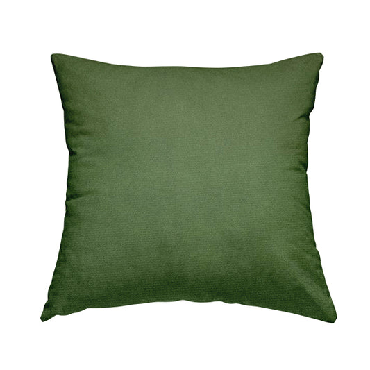 Poppy Soothing Velour Velvet Upholstery Furnishing Green Fabric CTR-1034 - Handmade Cushions