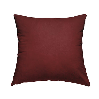 Mikado Self Pattern Soft Velour Velvet Upholstery Fabric In Red Colour CTR-1040 - Handmade Cushions