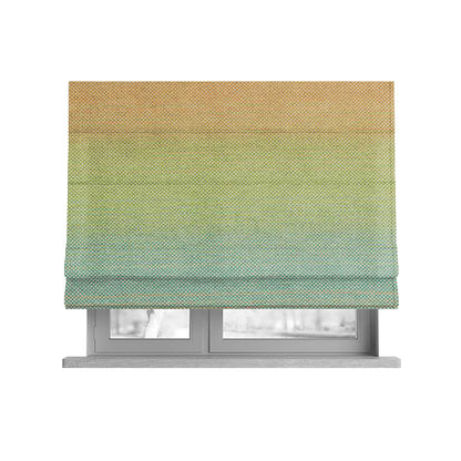 Mineral Weaves Multicoloured Orange Blue Green Heavyweight Chenille Upholstery Fabric CTR-1044 - Roman Blinds