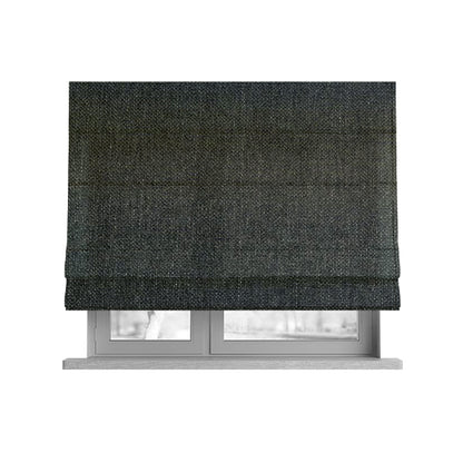 Mineral Weaves Multicoloured Grey Black Green Blue Heavyweight Chenille Upholstery Fabric CTR-1045 - Roman Blinds