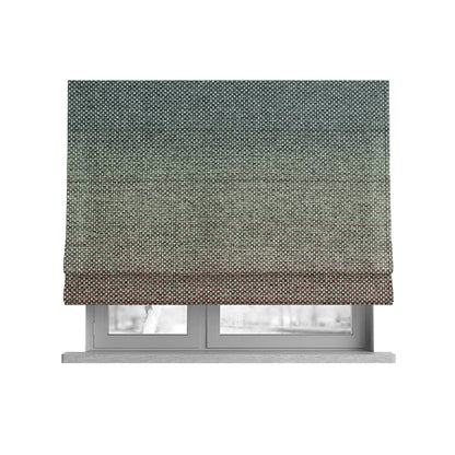 Mineral Weaves Multicoloured Silver Blue Red Heavyweight Chenille Upholstery Fabric CTR-1046 - Roman Blinds