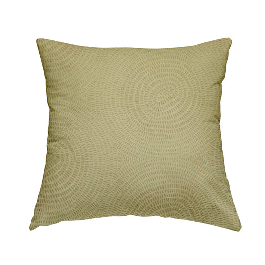 Fenton Circular Pattern In Beige Colour Furnishing Upholstery Fabric CTR-1076 - Handmade Cushions