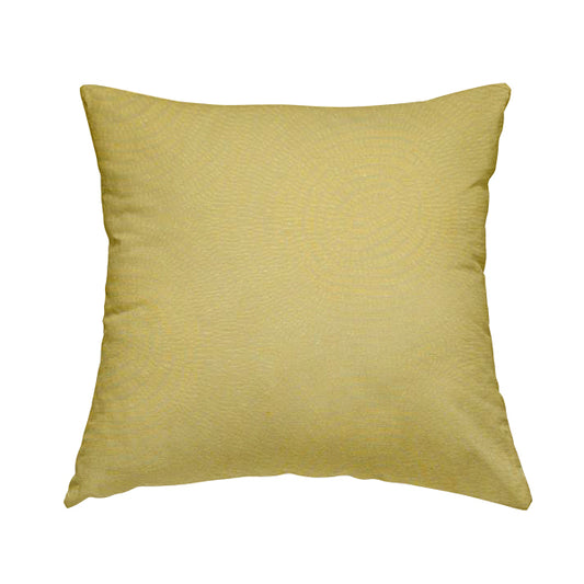 Fenton Circular Pattern In Yellow Colour Furnishing Upholstery Fabric CTR-1077 - Handmade Cushions