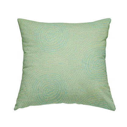 Fenton Circular Pattern In Light Blue Colour Furnishing Upholstery Fabric CTR-1079 - Handmade Cushions