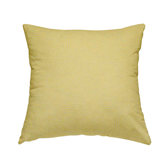 Noah Yellow Colour Gingham Stripe Pattern Upholstery Fabrics CTR-1089 - Handmade Cushions
