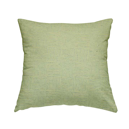 Noah Grey Colour Gingham Stripe Pattern Upholstery Fabrics CTR-1090 - Handmade Cushions
