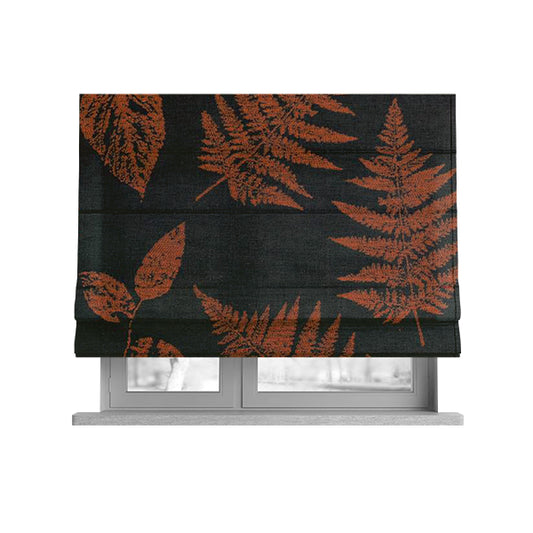 Pelham Autumnal Floral Pattern In Orange Colour Furnishing Upholstery Fabric CTR-1099 - Roman Blinds