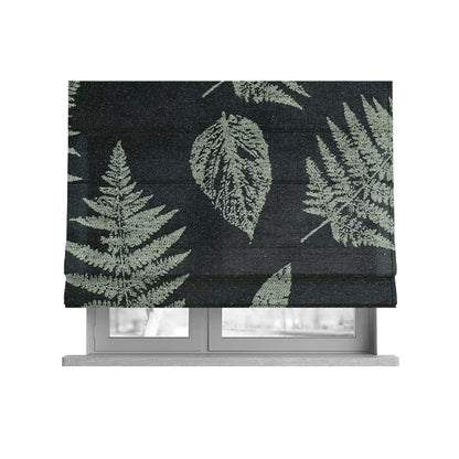 Pelham Autumnal Floral Pattern In Black Grey Colour Furnishing Upholstery Fabric CTR-1105 - Roman Blinds