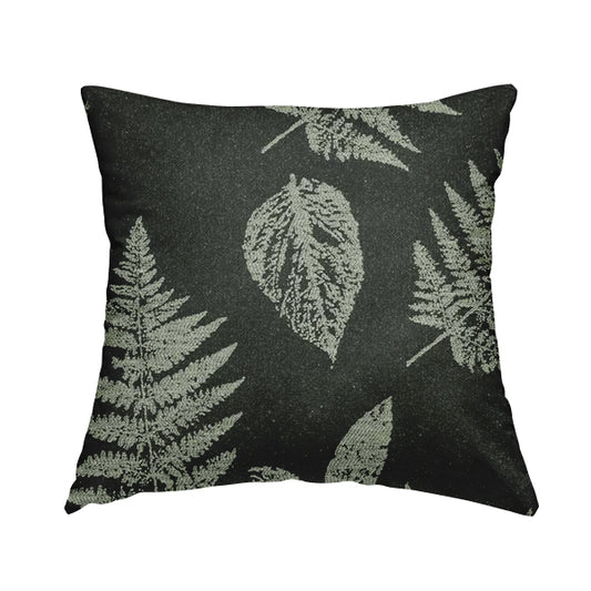 Pelham Autumnal Floral Pattern In Black Grey Colour Furnishing Upholstery Fabric CTR-1105 - Handmade Cushions