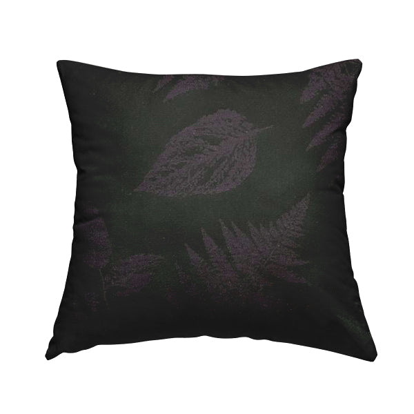 Pelham Autumnal Floral Pattern In Black Purple Colour Furnishing Upholstery Fabric CTR-1107 - Handmade Cushions