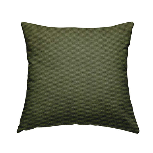 Surat Plain Textured Chenille Material In Green Colour Upholstery Fabric CTR-1125 - Handmade Cushions