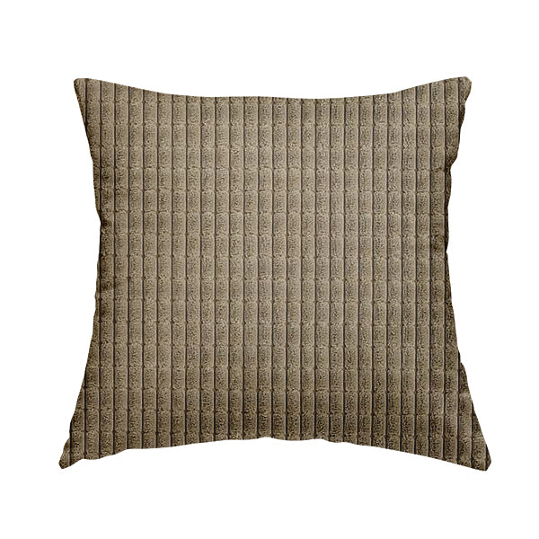 Didcot Brick Effect Corduroy Fabric In Mink Colour - Handmade Cushions