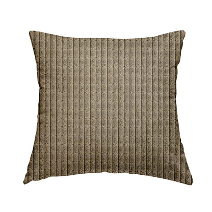Didcot Brick Effect Corduroy Fabric In Mink Colour - Handmade Cushions