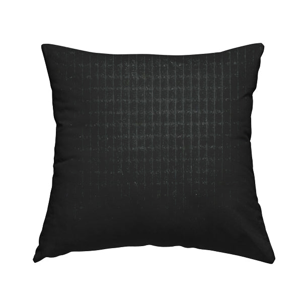 Didcot Brick Effect Corduroy Fabric In Black Colour - Handmade Cushions