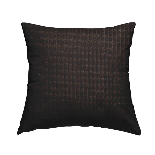 Didcot Brick Effect Corduroy Fabric In Chocolate Colour - Handmade Cushions