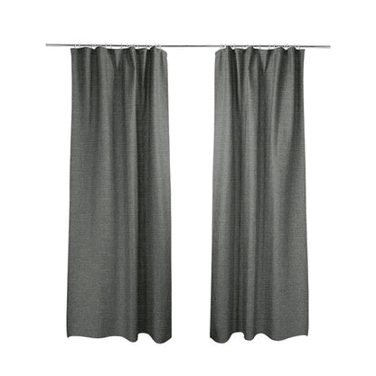 Dijon Heavily Textured Detailed Weave Material Charcoal Grey Furnishing Upholstery Fabrics - Made To Measure Curtains