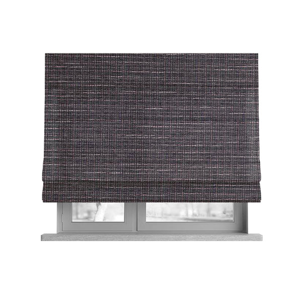 Dijon Heavily Textured Detailed Weave Material Purple Furnishing Upholstery Fabrics - Roman Blinds