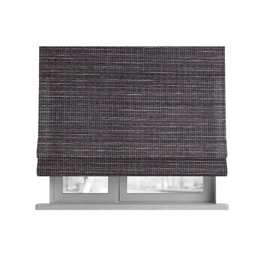 Dijon Heavily Textured Detailed Weave Material Purple Furnishing Upholstery Fabrics - Roman Blinds