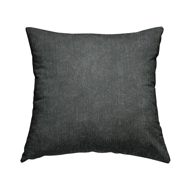 Earley Soft Matt Velvet Chenille Furnishing Upholstery Fabric In Granite Grey Colour - Handmade Cushions