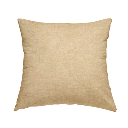Earley Soft Matt Velvet Chenille Furnishing Upholstery Fabric In Beige Colour - Handmade Cushions