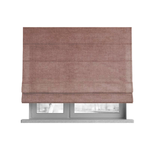 Faleolo Thick Durable Soft Velvet Material Pink Colour Upholstery Fabric - Roman Blinds