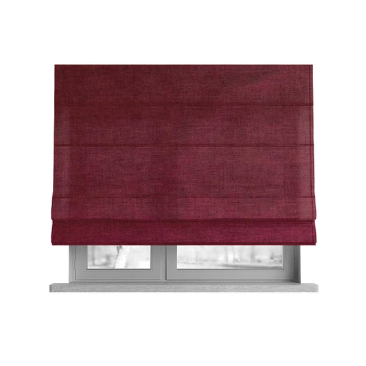 Faleolo Thick Durable Soft Velvet Material Red Colour Upholstery Fabric - Roman Blinds