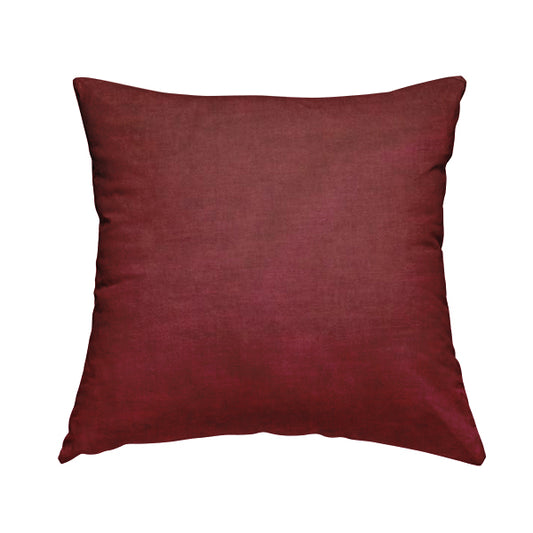Faleolo Thick Durable Soft Velvet Material Red Colour Upholstery Fabric - Handmade Cushions