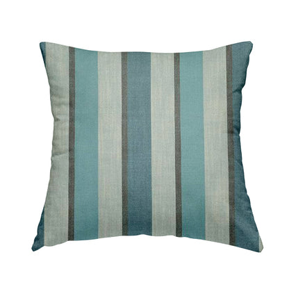 Falkirk Scottish Inspired Striped Pattern In Chenille Material Upholstery Fabric Navy Blue Colour - Handmade Cushions