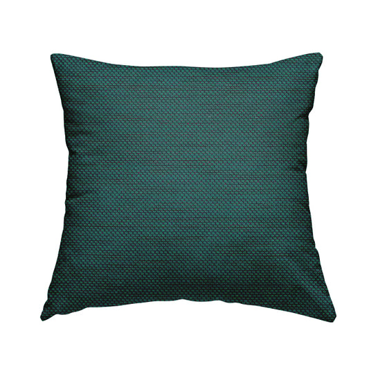 Festival Colourful Textured Chenille Plain Upholstery Fabric In Teal Blue - Handmade Cushions