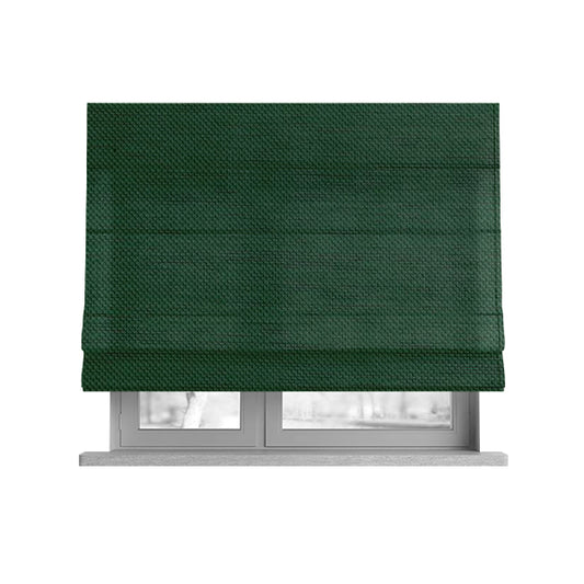 Festival Colourful Textured Chenille Plain Upholstery Fabric In Green - Roman Blinds