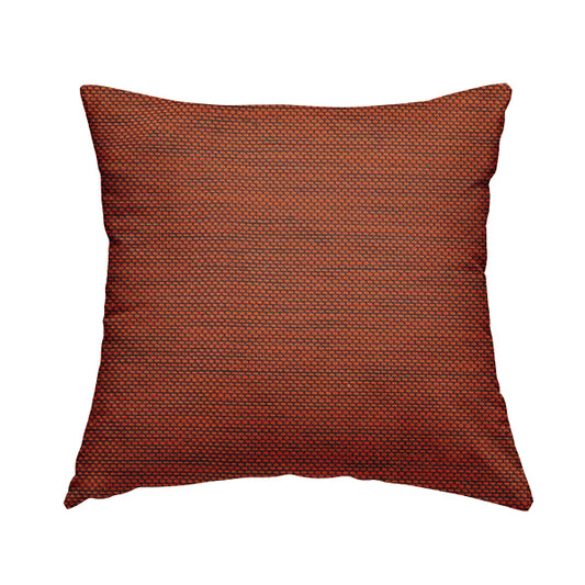 Festival Colourful Textured Chenille Plain Upholstery Fabric In Orange - Handmade Cushions