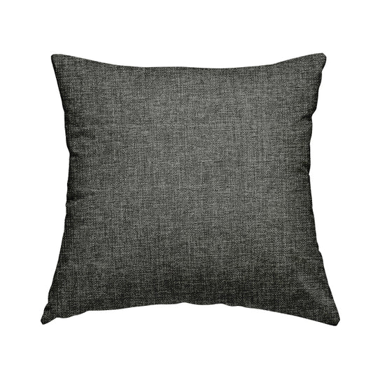 Beaumont Textured Hard Wearing Basket Weave Material Grey Coloured Furnishing Upholstery Fabric - Handmade Cushions