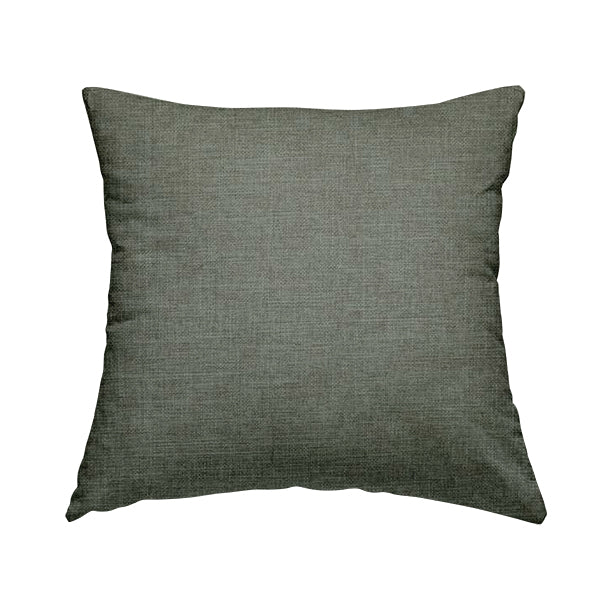 Beaumont Textured Hard Wearing Basket Weave Material Steel Grey Coloured Furnishing Upholstery Fabric - Handmade Cushions