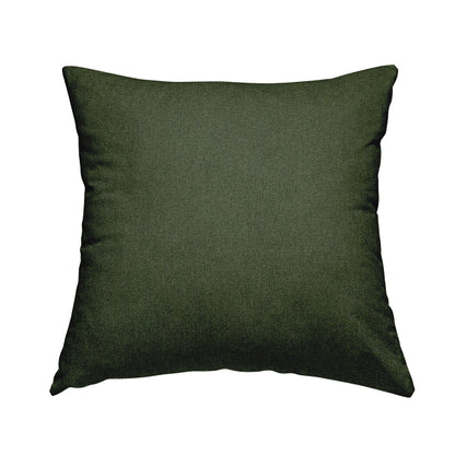 Florence Soft Plain Chenille Army Green Colour Quality Upholstery Fabric - Handmade Cushions