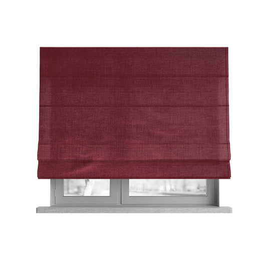 Florentine Soft Shine Textured Red Burgundy Colour Chenille Velvet Upholstery Fabric - Roman Blinds