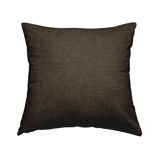 Beaumont Textured Hard Wearing Basket Weave Material Brown Coloured Furnishing Upholstery Fabric - Handmade Cushions