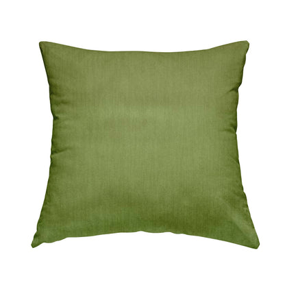 Florentine Soft Shine Textured Apple Green Colour Chenille Velvet Upholstery Fabric - Handmade Cushions