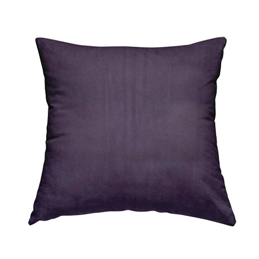 Florentine Soft Shine Textured Purple Colour Chenille Velvet Upholstery Fabric - Handmade Cushions