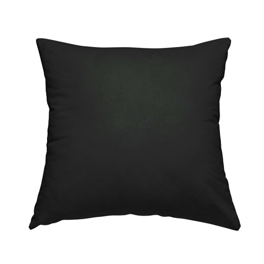 Florentine Soft Shine Textured Black Colour Chenille Velvet Upholstery Fabric - Handmade Cushions