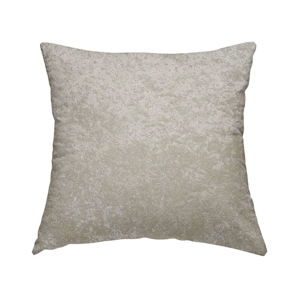 Geneva Crushed Velvet Upholstery Fabric In Cream Colour - Handmade Cushions